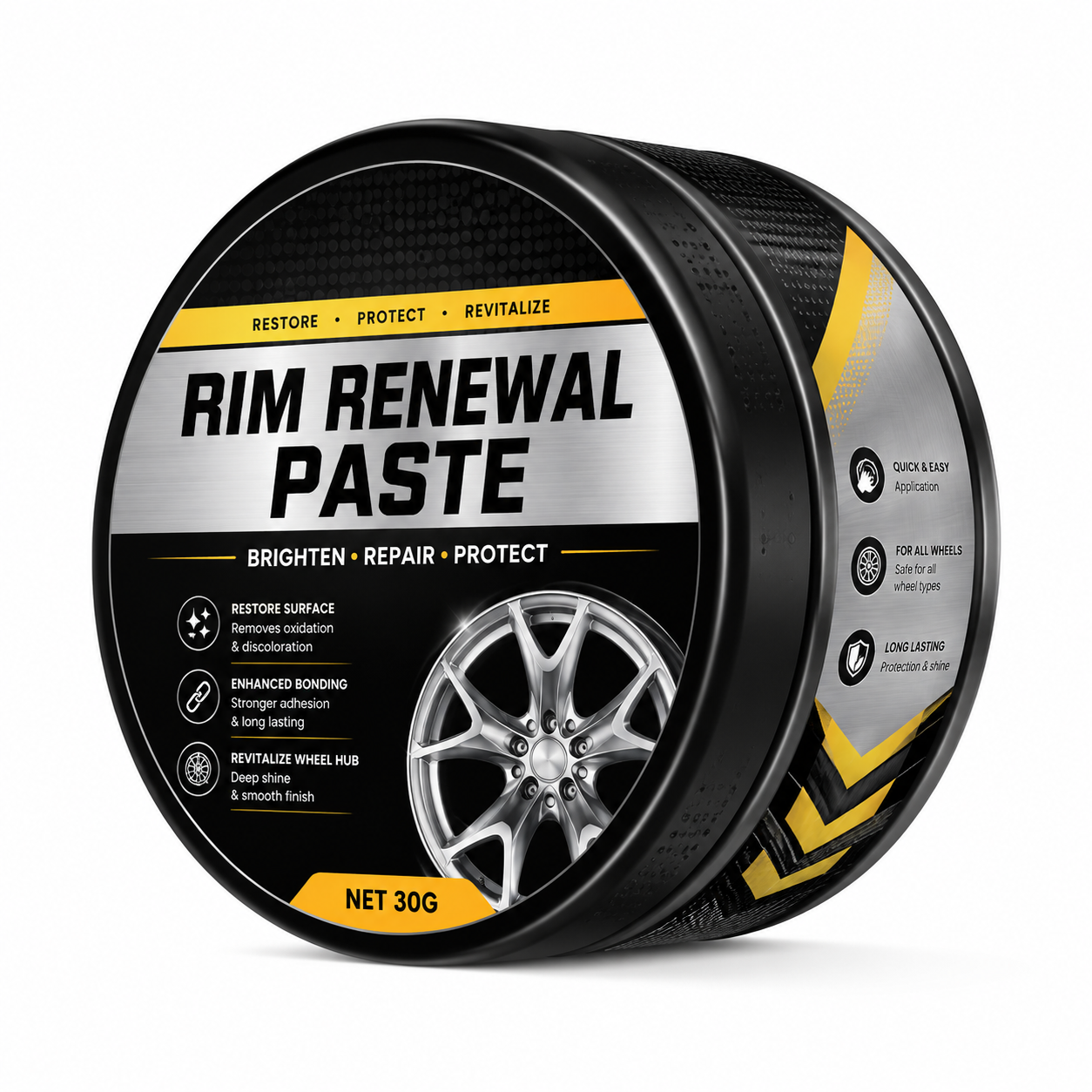 Ultimate All-In-One Wheel Restoration Paste Erase Rust & Brake Dust for a Showroom Shine