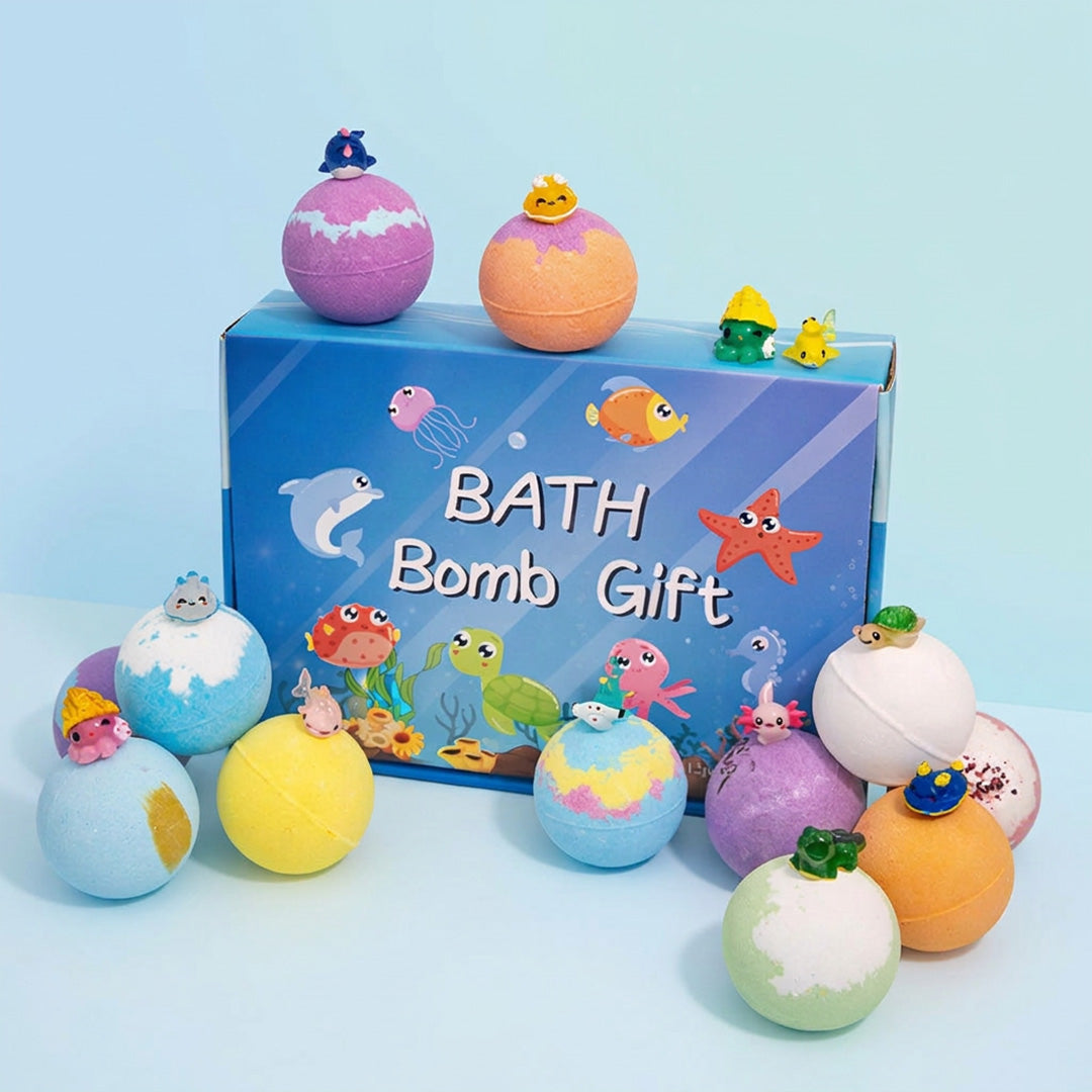 Surprise Bath Bombs for Kids – 12 Pack with Hidden Toys