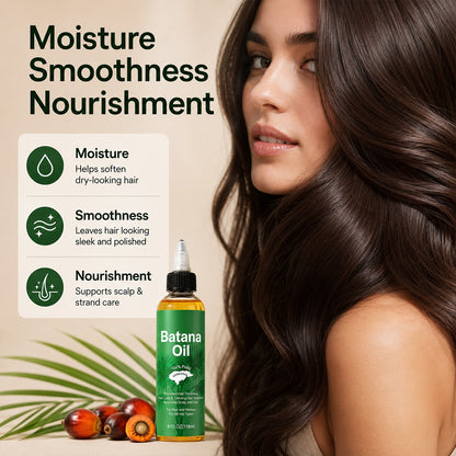 Natural Batana Oil from Honduras, Hair Care Oil for Frizz, Split Ends & Damaged Hair