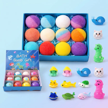 Surprise Bath Bombs for Kids – 12 Pack with Hidden Toys