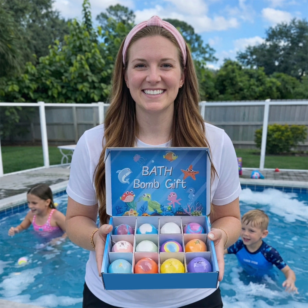Surprise Bath Bombs for Kids – 12 Pack with Hidden Toys