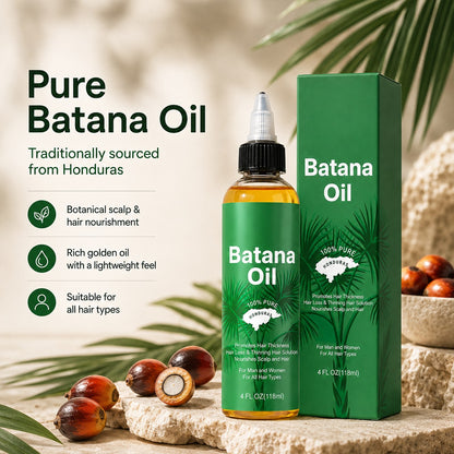 Natural Batana Oil from Honduras, Hair Care Oil for Frizz, Split Ends & Damaged Hair