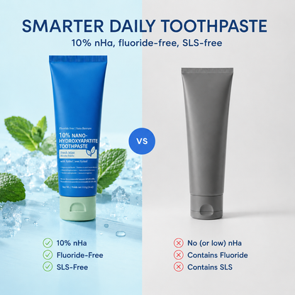 10% Nano Hydroxyapatite Whitening Toothpaste, Gentle Enamel Support