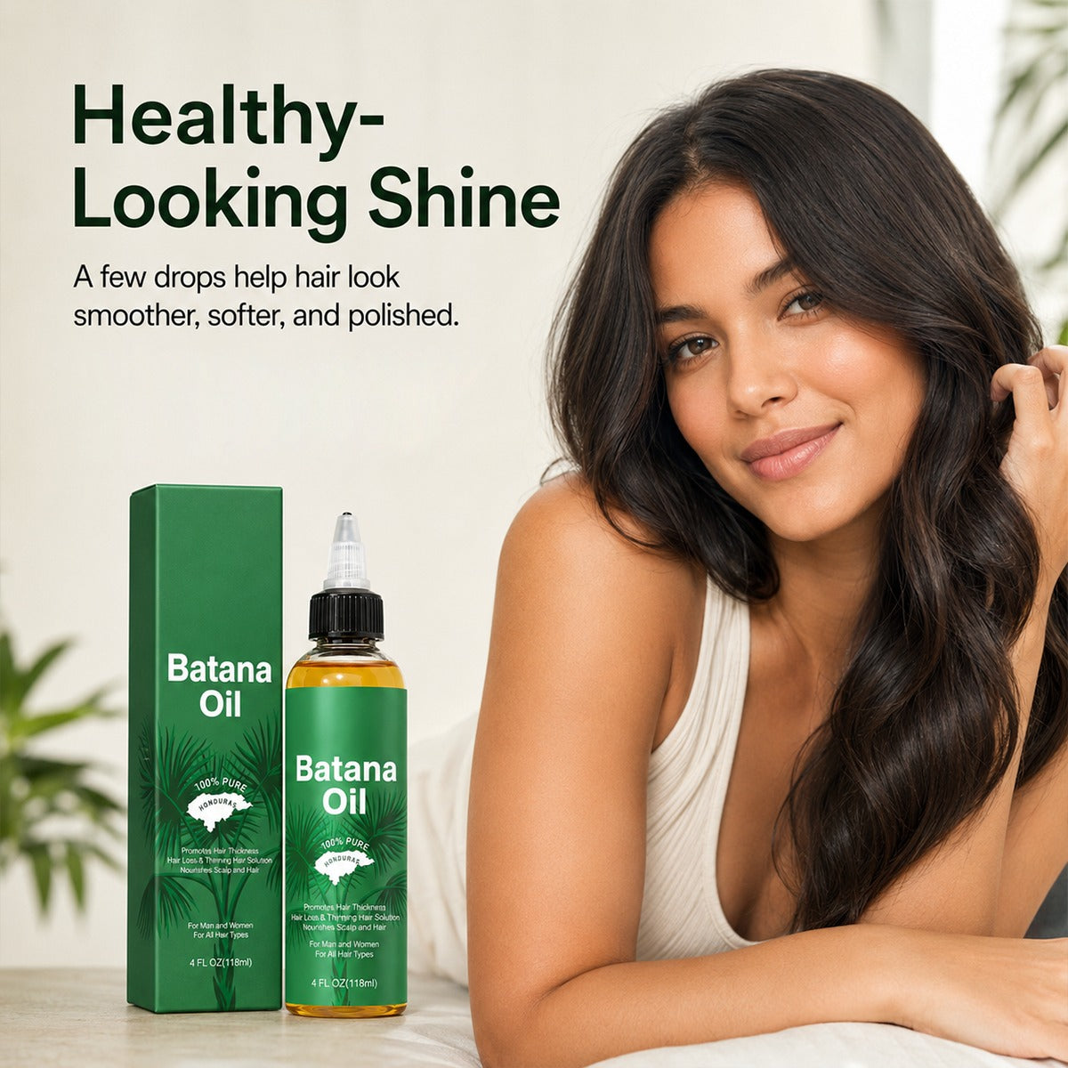 Natural Batana Oil from Honduras, Hair Care Oil for Frizz, Split Ends & Damaged Hair