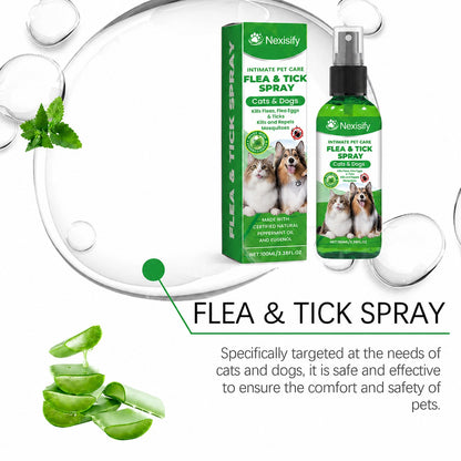 Nexisify™🍃Natural Flea & Tick Spray for Dogs & Cats–Helps Kill & Repel Fleas & Ticks