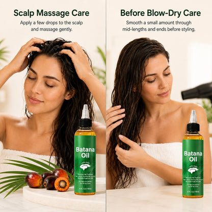 Natural Batana Oil from Honduras, Hair Care Oil for Frizz, Split Ends & Damaged Hair