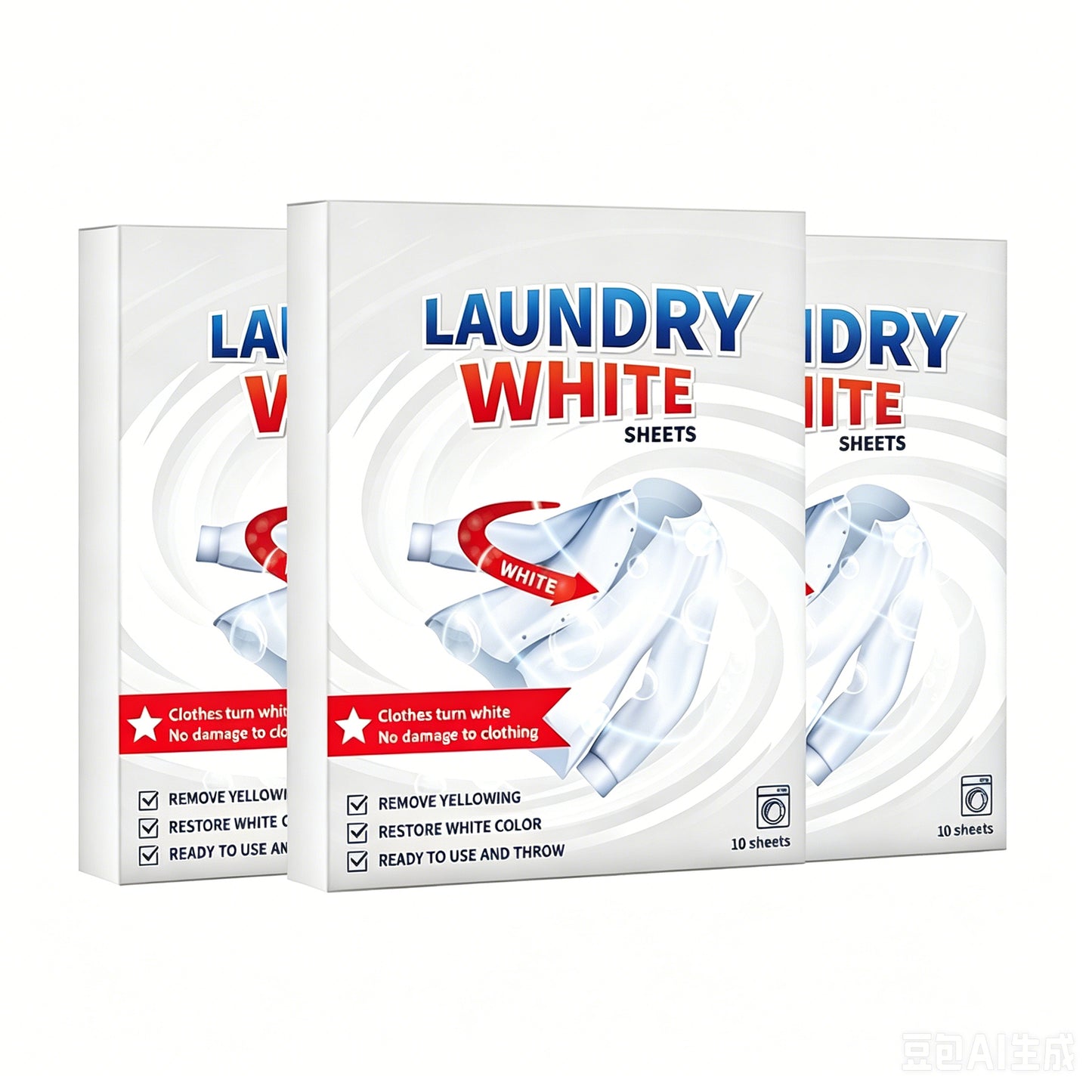 Powerful Stain RemoverBrightening Fabric LaundryCleaning Sheets