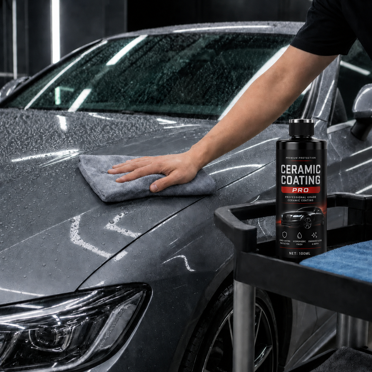 Glossy automotive paint finish