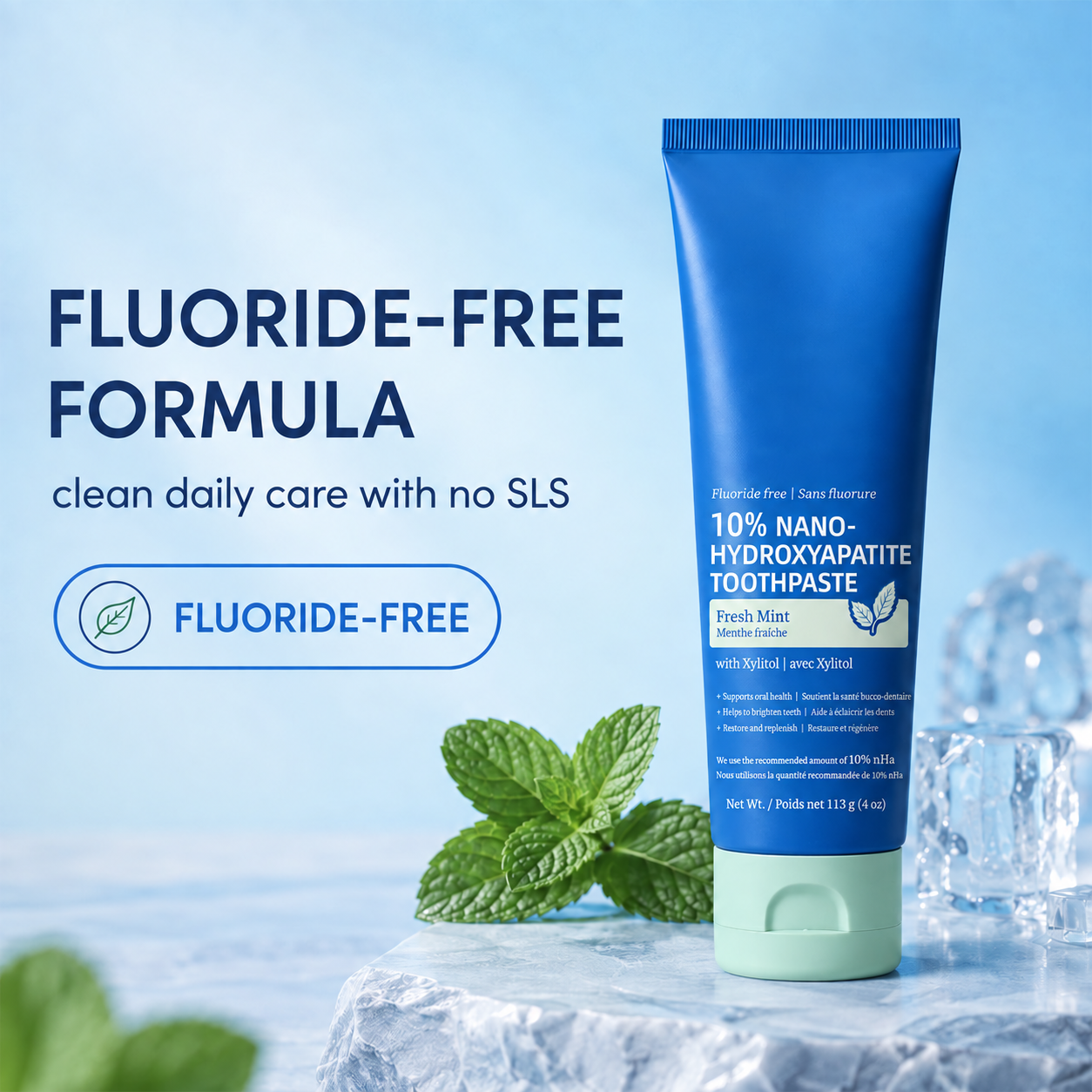 10% Nano-Hydroxyapatite Fresh Mint Toothpaste