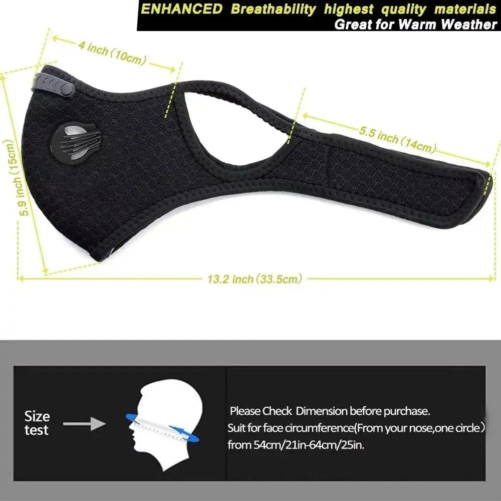 💖Reusable Carbon Filter Dust Mask – Built for Active Lifestyles