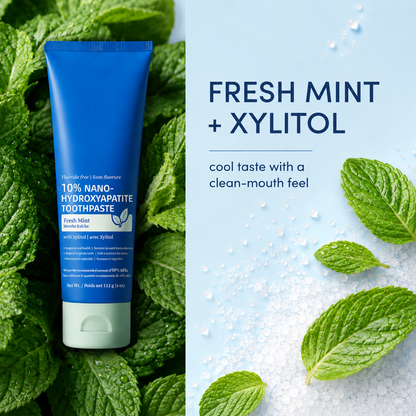 10% Nano Hydroxyapatite Whitening Toothpaste, Gentle Enamel Support