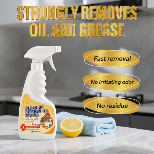 Multifunctional degreaser suitable for stovetops and range hoods; safe for daily use.