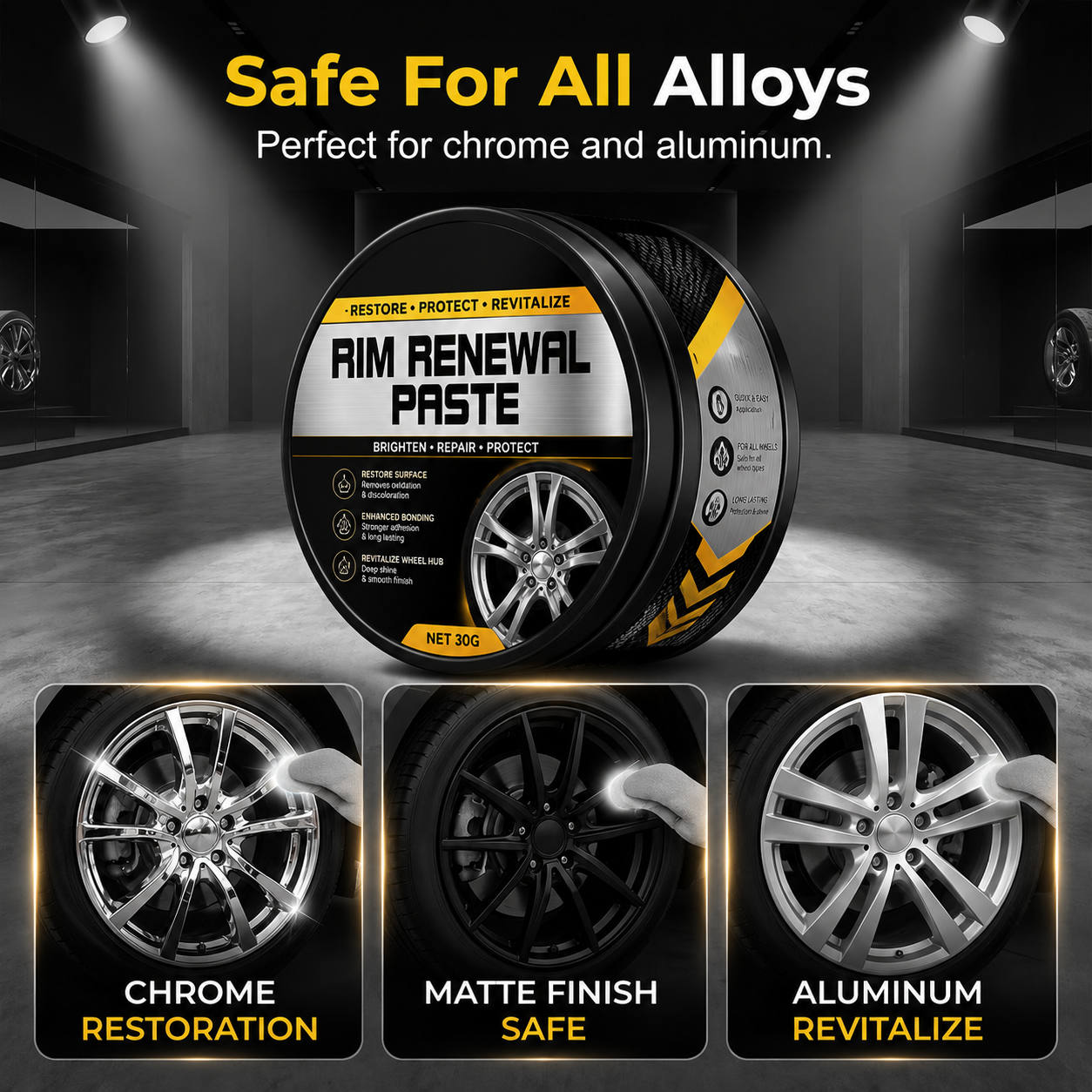 Ultimate All-In-One Wheel Restoration Paste  Erase Rust & Brake Dust for a Showroom Shine