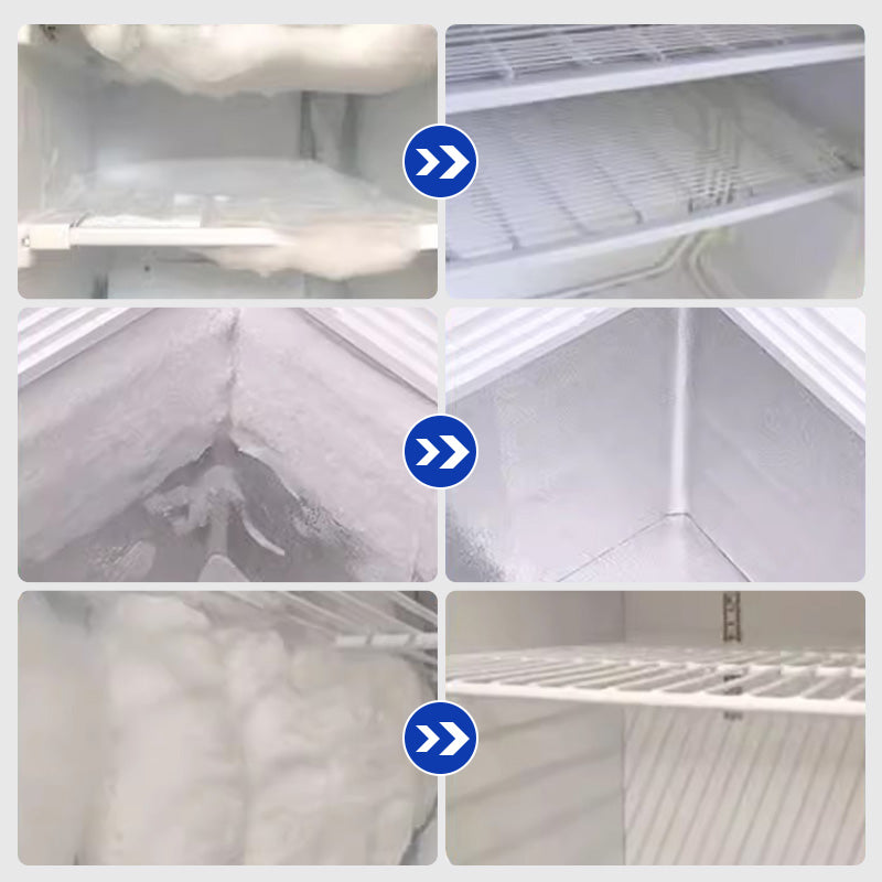 Examples of freezer frost buildup and removal